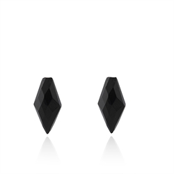 Anborede Onyx, Spidse/ flad, facet, 15*8mm, par